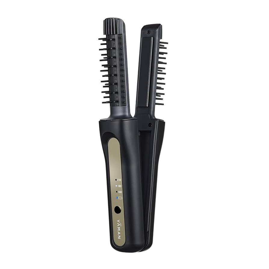 YAMAN 家庭用ヘアアイロン PSM190 ブラック Amazon | ヤーマン ストレートブラシ ブラシアイロン ヴェーダ
